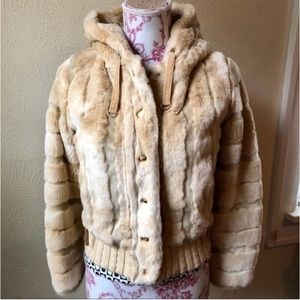 Vintage Juicy Couture FauxFur Hooded Bomber Jacket